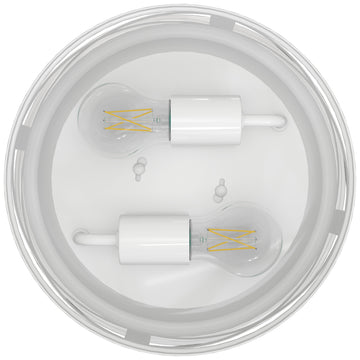 Arcadia Industrial Ceiling Light with A19 Filament Bulbs, 1600 Lumens